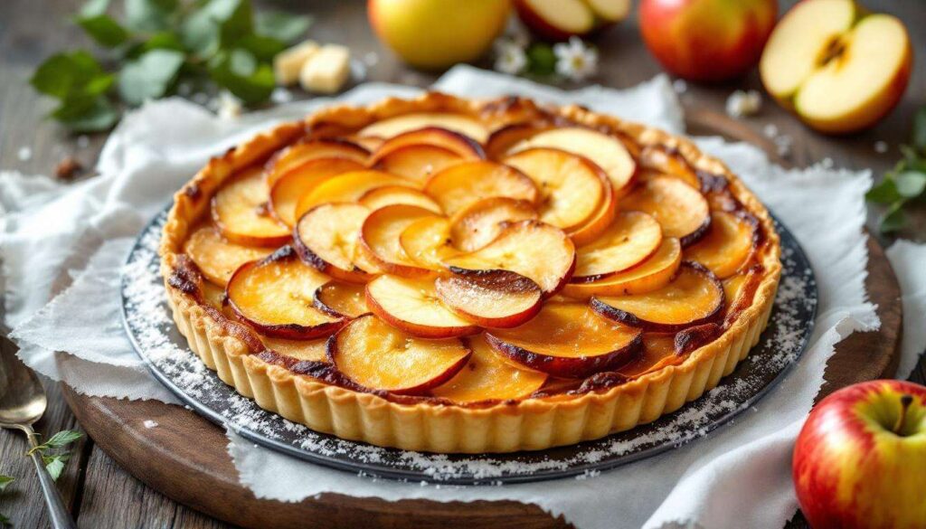 Diese französische Apfeltarte wird kopfüber gebacken – und genau deshalb schmeckt sie zehnmal besser als ein normaler Kuchen