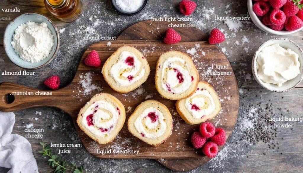 Mini-Biskuitrolle ohne Zucker: Fruchtige Low-Carb-Kuchenschnitten zum Abnehmen