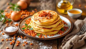 Linsen-Pfannkuchen: herzhafte Fladen aus nur 3 Zutaten