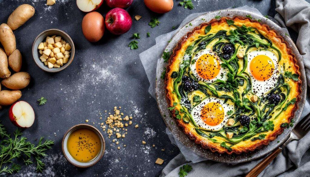 Kleine Kuchen, grüner Kohl, große Würze