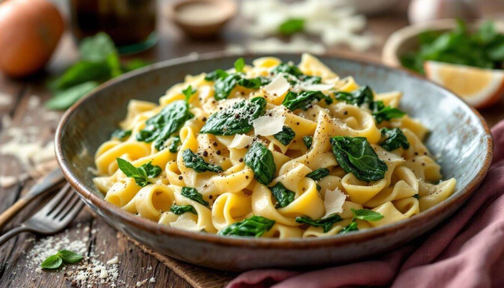 Nudeln mit Rahmspinat & Frischkäse-Sauce: cremiges 30-Minuten-Blitzrezept für deinen Feierabend