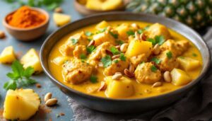 Entfliehe mit diesem Hähnchen-Ananas-Curry dem trüben Wetter