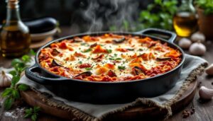 Makkaroni-Auflauf mit Aubergine und Käse – mediterran, cremig, aus dem Ofen